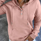 Full Size Dropped Shoulder Long Sleeve Hoodie with Pocket