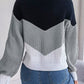 Isabella Color Block Dropped Shoulder Sweater