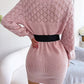 Women's Candida Openwork Boat Neck Sweater Dress