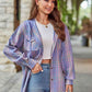 Full Size Plaid Long Sleeve Hooded Jacket