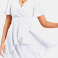 Surplice Neck Flutter Sleeve Dress