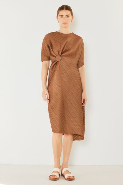 Marina West Swim Pleated Dolman Sleeve Dress *
