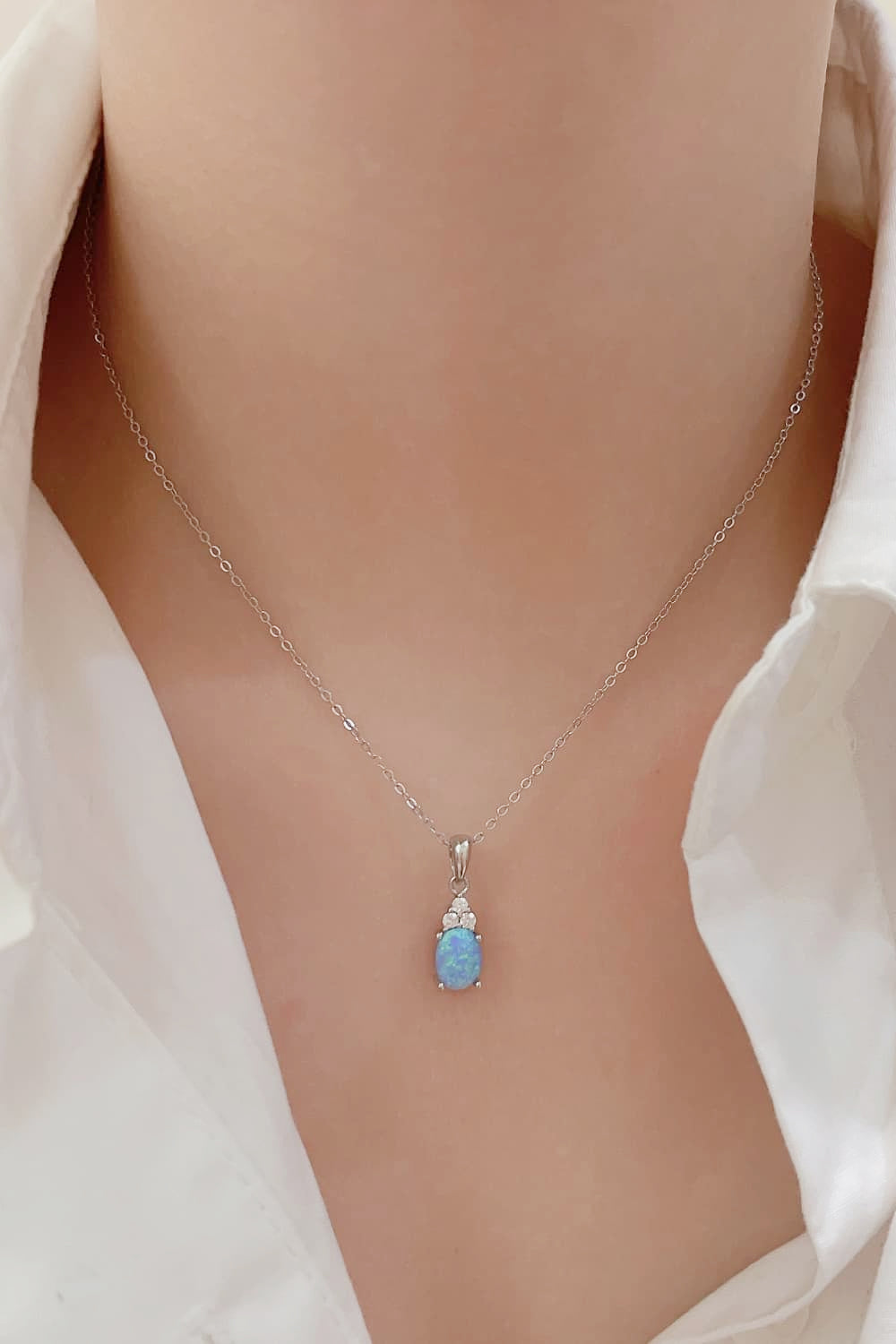 Women's Find Your Center Opal Pendant Necklace