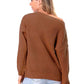 Boat Neck Drop Shoulder Long Sleeve Sweater