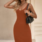 Women's Ribbed Sleeveless V-Neck Dress