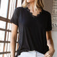 Heimish Lace Detail V-Neck Short Sleeve T-Shirt