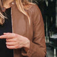 Mock Neck Zip Up Jacket