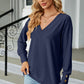 V-Neck Lantern Sleeve T-Shirt