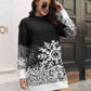 Christmas Snowflake Pattern Sweater Dress
