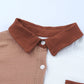 Women's Full Size Color Block Textured Drop Shoulder Shacket