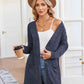 Ribbed Button Up Cardigan with Pockets