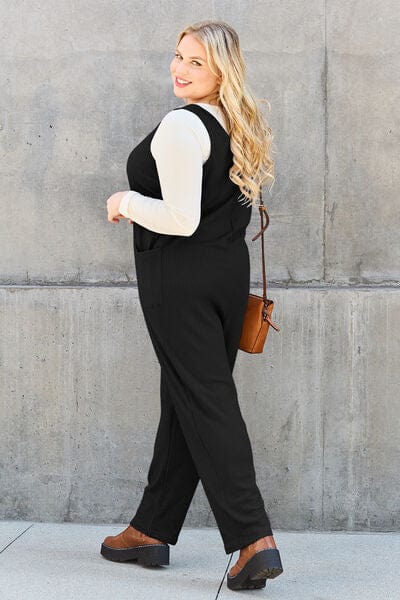 Double Take Full Size Sleeveless Straight Jumpsuit *