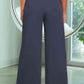 Drawstring Wide Leg Pants with Pockets