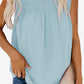 ROSE&THORN Full Size Smocked Tie Back Frill Trim Tank