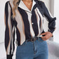Printed Button Up Long Sleeve Shirt