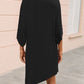 Round Neck Three-Quarter Sleeve Tee Dress