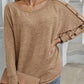 Boat Neck Buttoned Long Sleeve T-Shirt