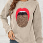Round Neck Dropped Shoulder MAMA Graphic Sweatshirt