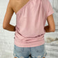 One Shoulder Short Sleeve T-Shirt