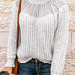 Round Neck Rib-Knit Sweater