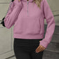 Malibu Dreams Zip-Up Raglan Sleeve Hoodie with Pocket