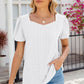 Eyelet Puff Sleeve T-Shirt
