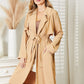 Culture Code Full Size Tied Tan Trench Coat with Pockets
