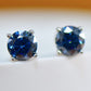 2 Carat Moissanite Four-Prong Platinum-Plated Earrings