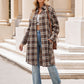 Plaid Collared Neck Long Sleeve Shirt