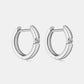 Moissanite 925 Sterling Silver Huggie Earrings | Length 0.54" Carat 0.12 Weight 0.1oz