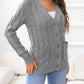 SavannahTree Button Down Cable-Knit Cardigan