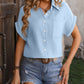 Textured Pocketed Button Up Shirt