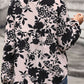Printed Tie Neck Balloon Sleeve Blouse