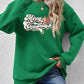 Christmas THEMED Letter Graphic Round Neck Sweatshirt