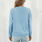 Openwork V-Neck Sweater