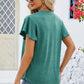 V-Neck Flutter Sleeve T-Shirt