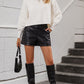 Round Neck Dropped Shoulder Pullover Sweater