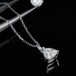 Women's 1 Carat Moissanite Pendant 925 Sterling Silver Necklace