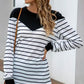 Striped Round Neck Long Sleeve T-Shirt