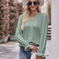 Pretty Purples Eyelet V-Neck Flounce Sleeve Blouse