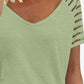 Full Size V-Neck Raglan Sleeve Tee