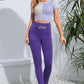Chain Detail Slim Fit Cropped Pants