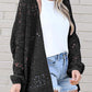 Openwork Open Front Long Sleeve Cardigan