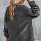 Full Size Collared Neck Drop Shoulder Jacket