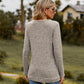Full Size Ribbed V-Neck Long Sleeve Tee