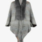 Open Front Fringe Hem Poncho