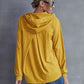 Drawstring Pocketed Dropped Shoulder Hoodie
