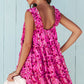 Shainea Printed Square Neck Sleeveless Mini Dress