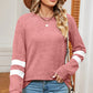 Striped Heathered Round Neck T-Shirt