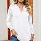 Notched Lantern Sleeve T-Shirt